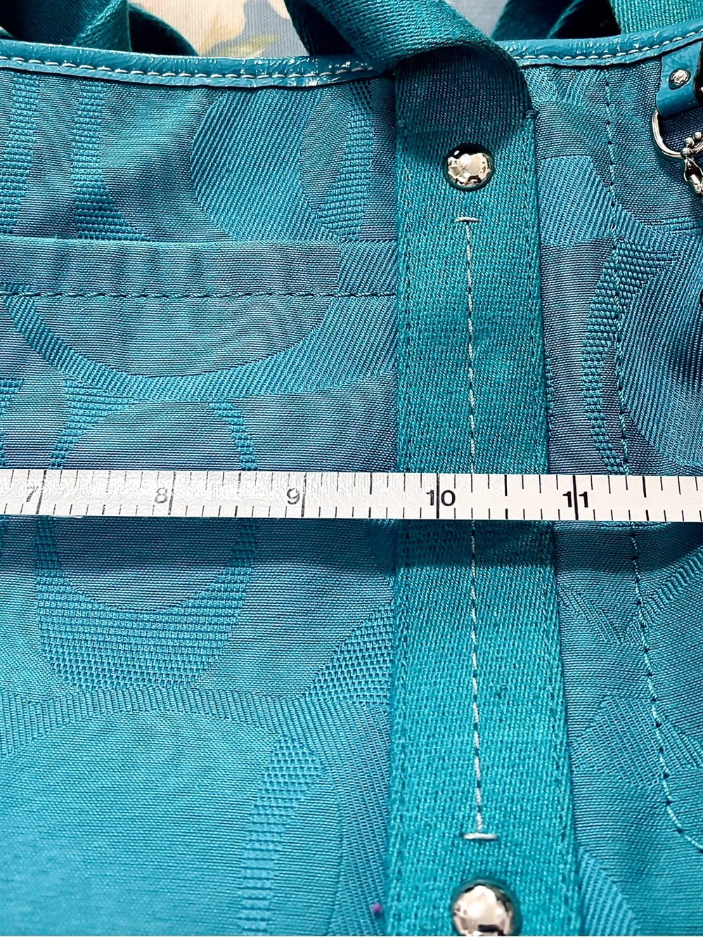 Coach tote in teal - Picture 9 of 9